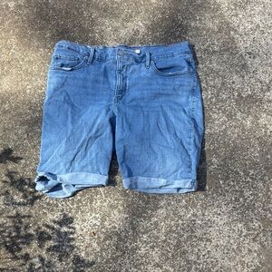 Levi's Women's Medium Blue Rolled Cuff Jean Shorts